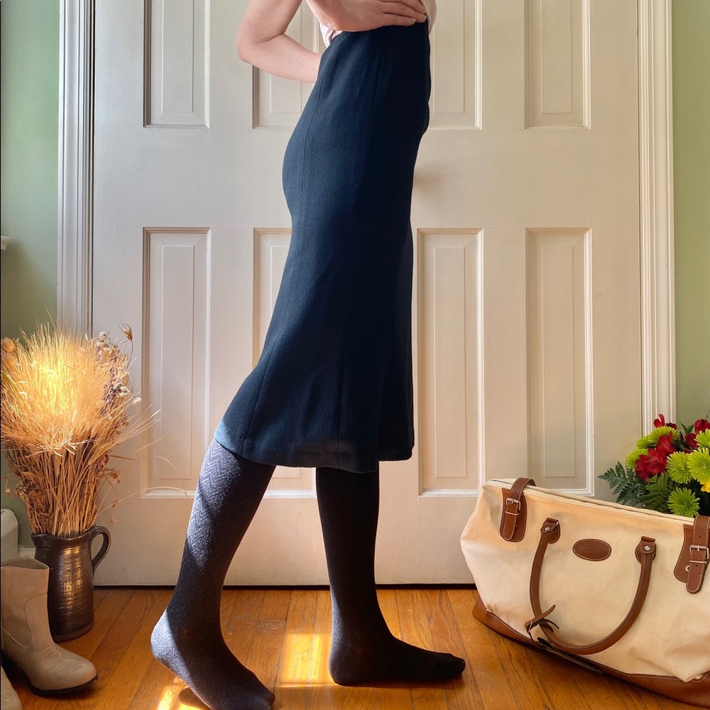 Long Black Brigitte Freed elegant vintage skirt